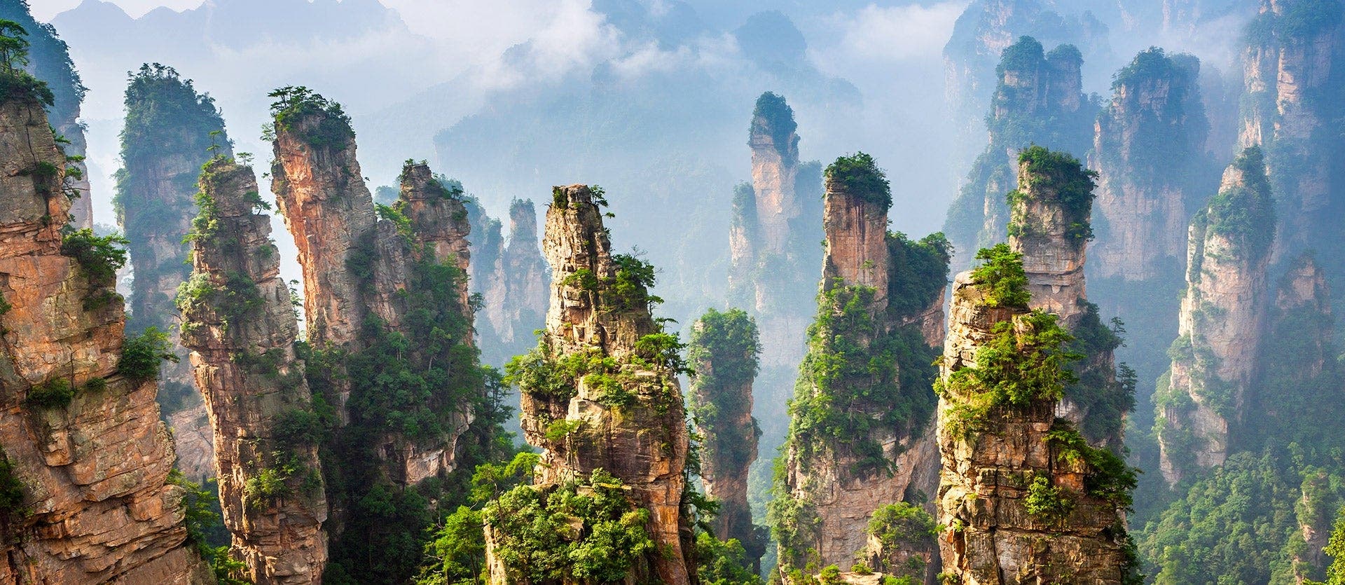 Iconos de China & montañas de Avatar